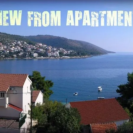 In Okrug Gornji With Sea View, Terrace, Air Conditioning, Wifi 5069-3 شقة *