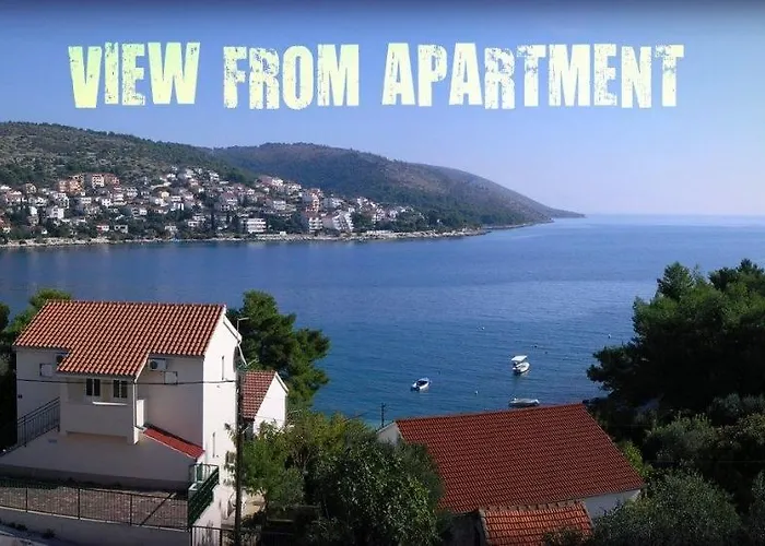 In Okrug Gornji With Sea View, Terrace, Air Conditioning, Wifi 5069-3 Apartman *